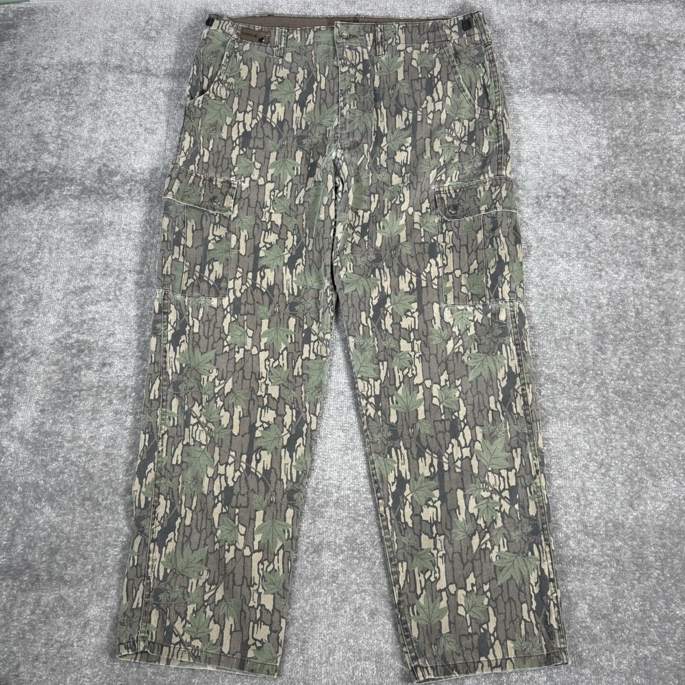 Winchester Pants Men's 38x31‎ Green Trebark Camo Cargo Hunting